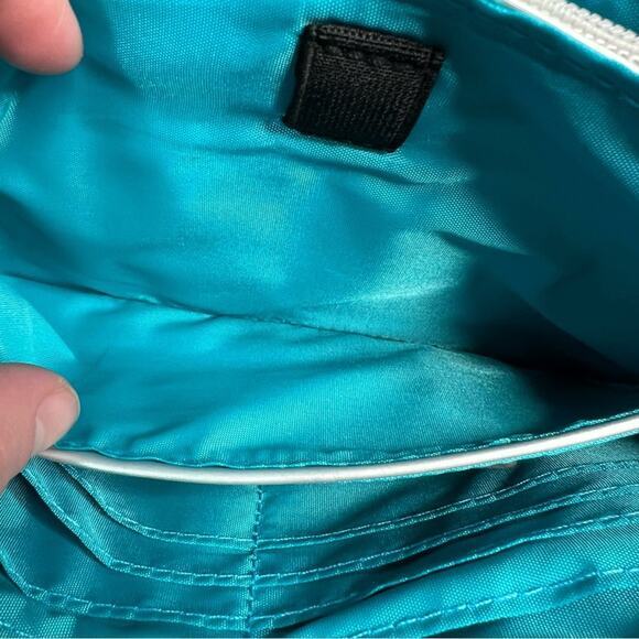 IHKWIP Triple Quilted Crossbody with Wristlet Strap Metallic Silver Purse Bag - Picture 11 of 16